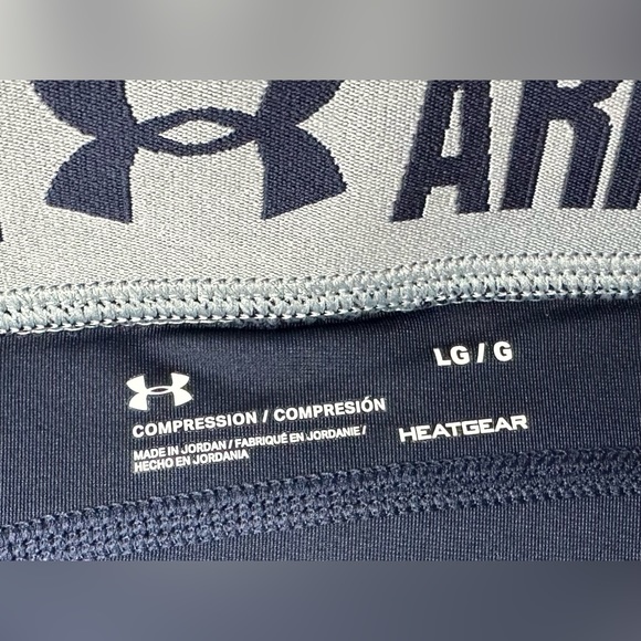 Under Armour Compression Heatgear Leggings Cropped Color Block Women Size Large - Picture 2 of 6